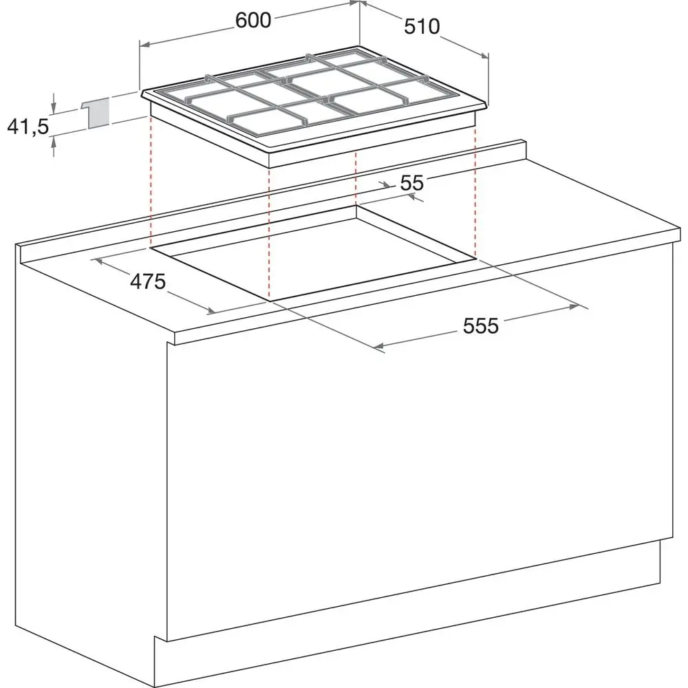 Газовая панель Whirlpool PMW 64D2/IXL, серебристый на tehnoparc.md Газовая панель Whirlpool PMW 64D2/IXL, серебристый