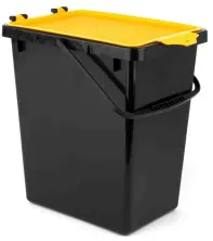 Урна Blanco PPH Chadex 11L, черный/желтый на tehnoparc.md Урна Blanco PPH Chadex 11L, черный/желтый