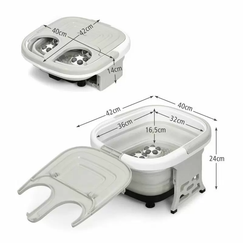 Массажная ванночка Costway EP24782DE-GR, серый/белый