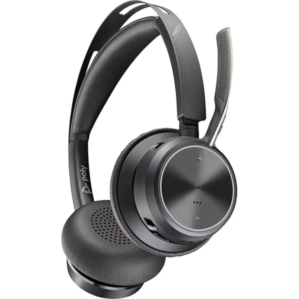 Наушники Poly Voyager Focus 2 USB-C-C Headset +USB-C/A Adapter, черный