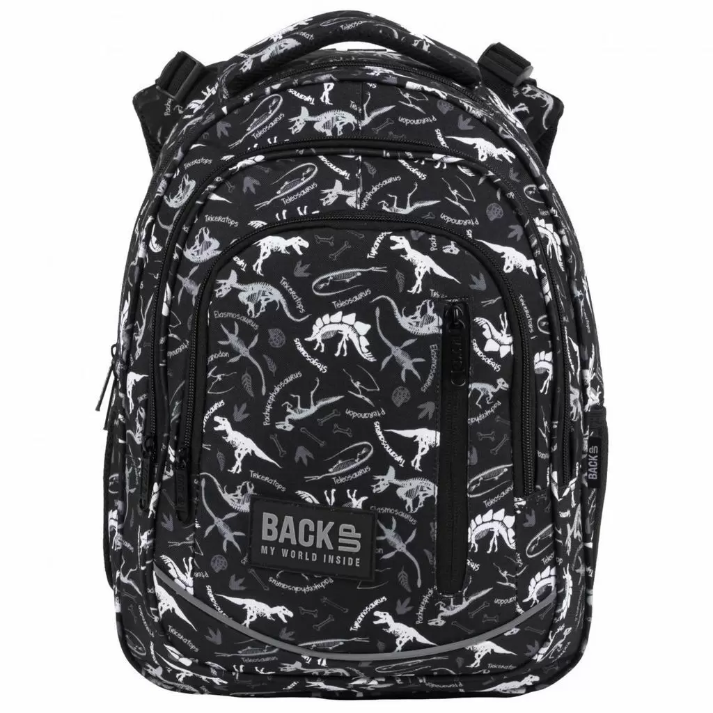 Rucsac școlar BackUP Dinosaury Black PLB4R114