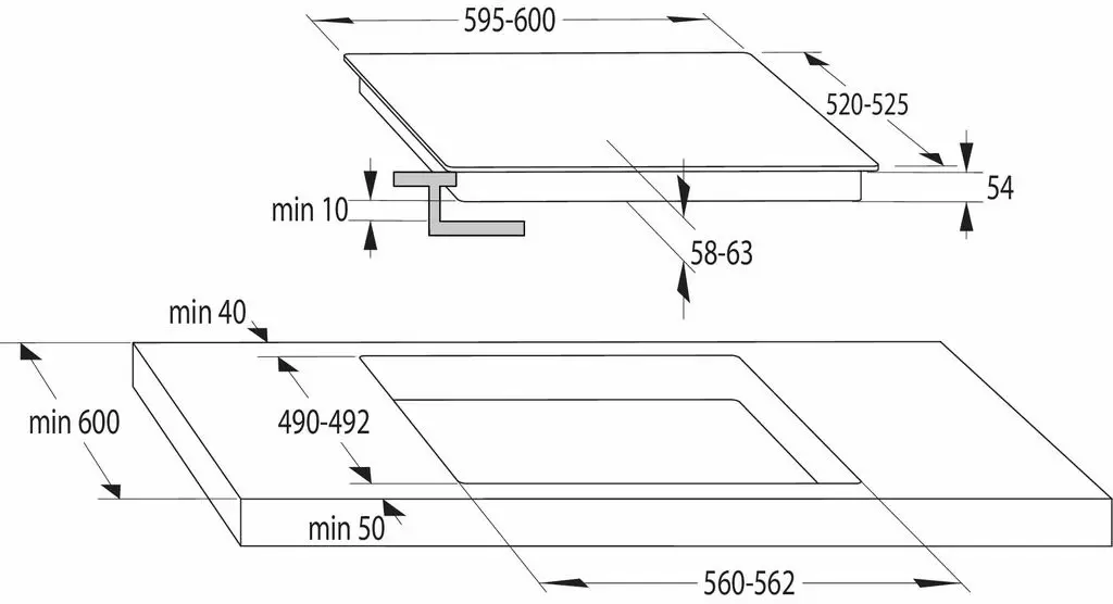 Plită incorporabilă cu inducție Gorenje GI6421BC, negru