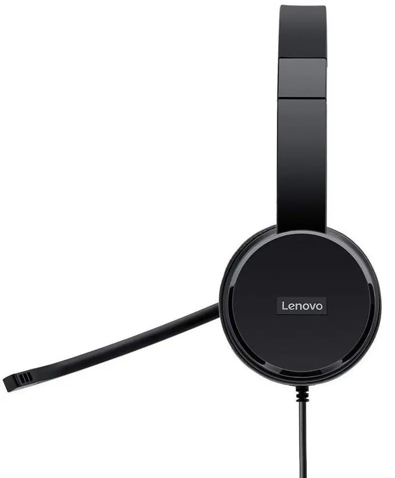 Căşti Lenovo 100 USB, negru