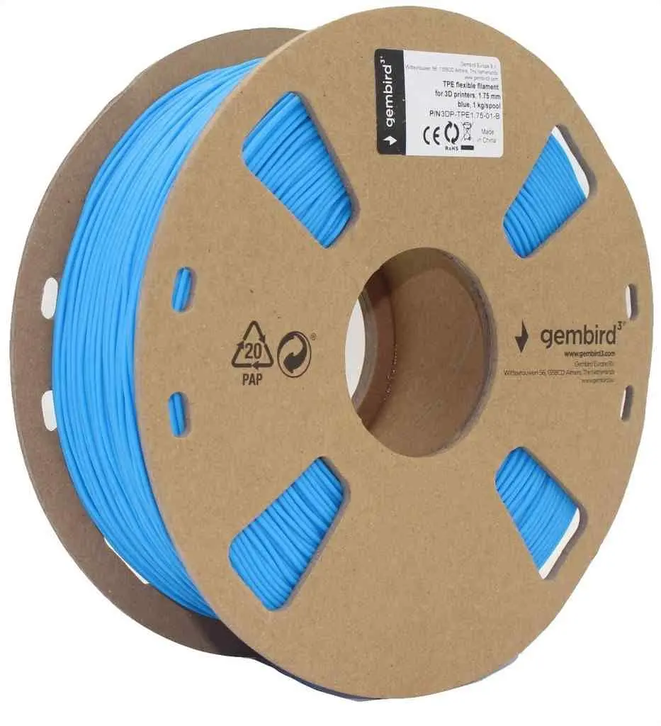 Филамент для 3D печати Gembird 3DP-TPE1.75-01-B, синий