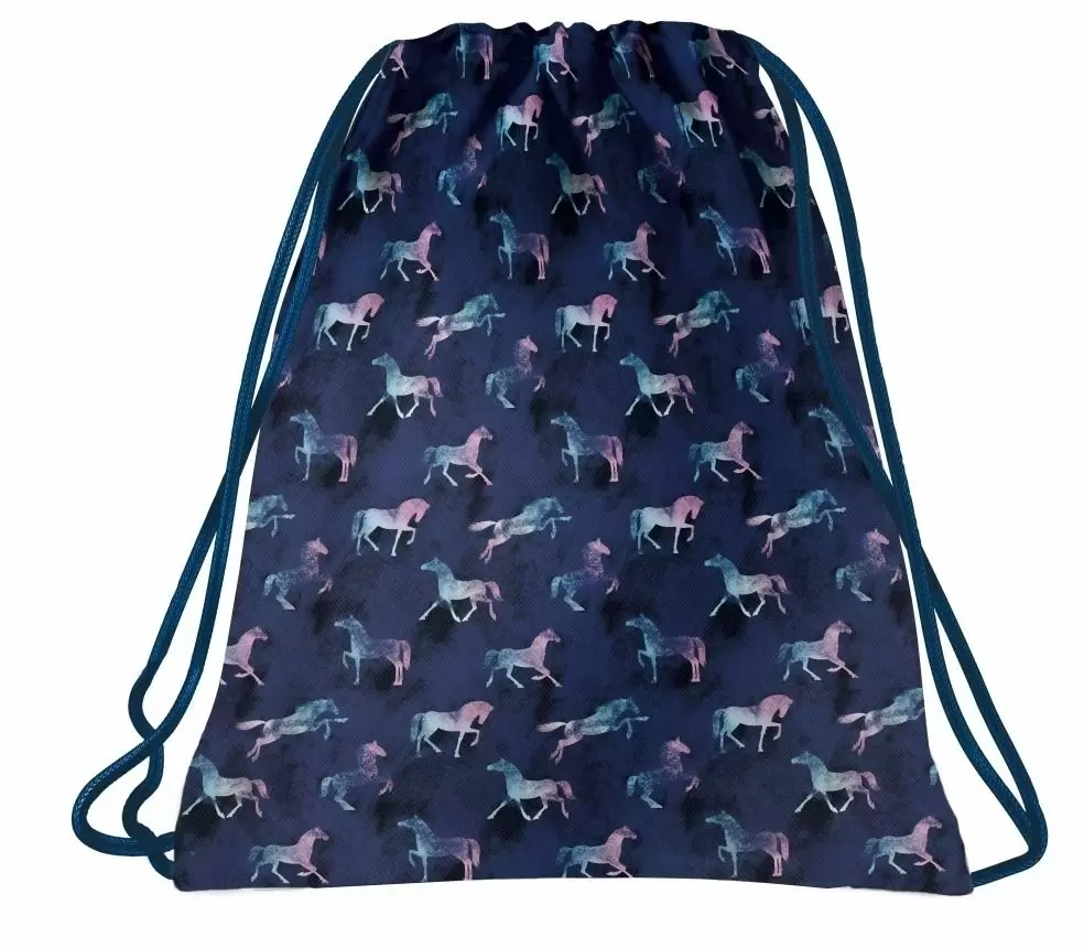 Sac pentru încălțăminte BackUP Horse Rainbow WOB4A88, albastru