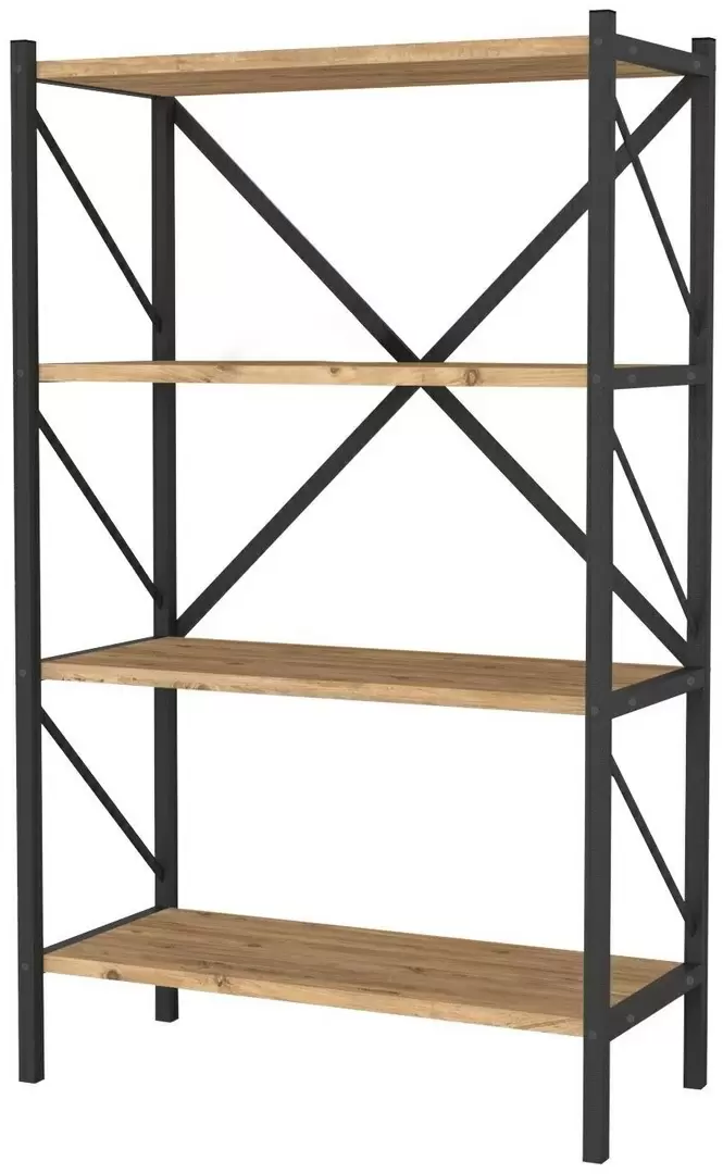 Etajeră Fabulous 4 Shelves Metal, pin/negru