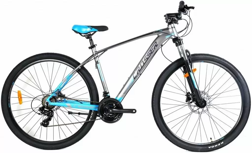 Велосипед Crosser X880 29 17 21S Shimano + Hydr Logan, серый/синий