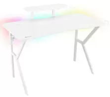 Masă de birou Genesis Holm 320 RGB, alb