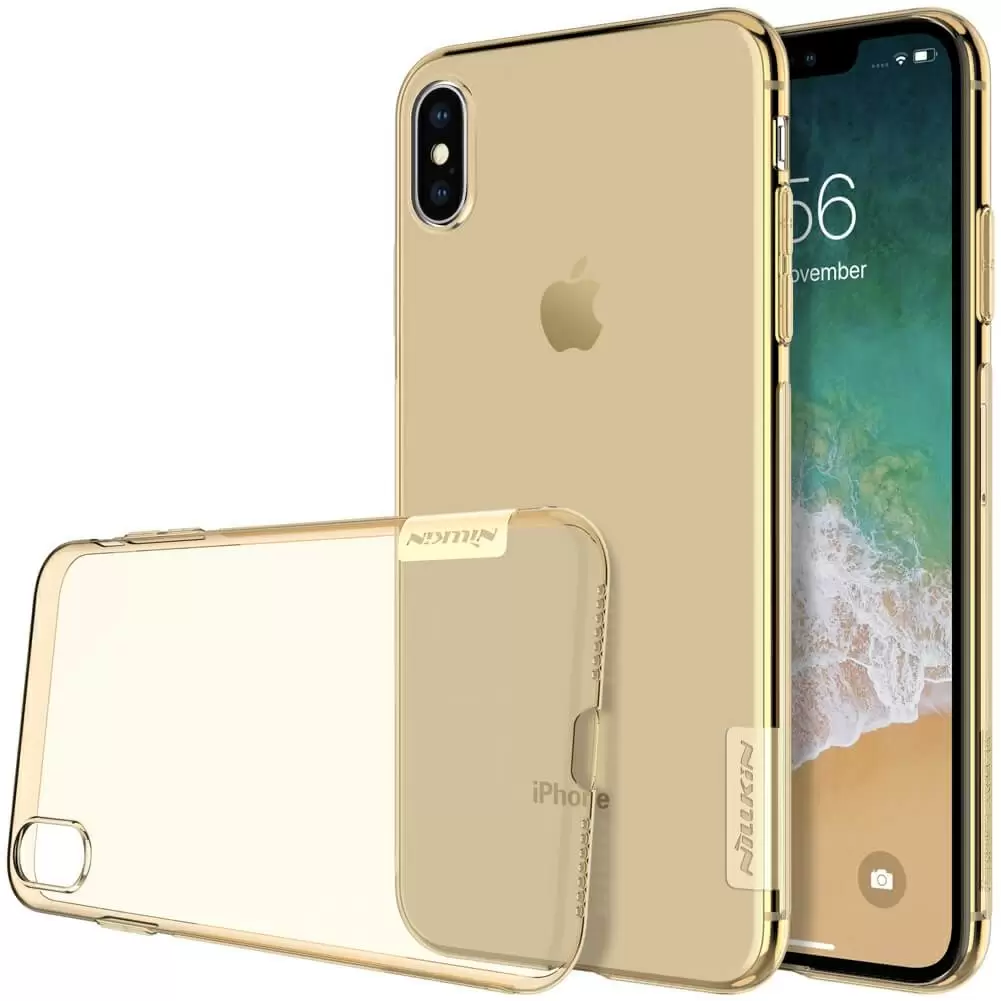 Husă de protecție Nillkin Apple iPhone XS/X Ultra thin TPU Nature, cafeniu