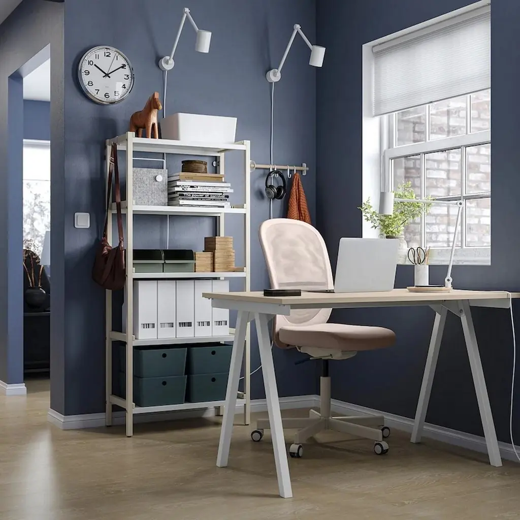 Masă de birou IKEA Trotten 120x70cm, bej/alb