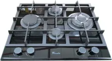 Plită incorporabilă cu gaz Tornado TR-4020 HM Romb Glass, negru