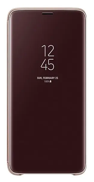 Чехол Samsung Clear View Cover Galaxy S9+, золотой
