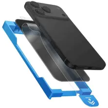 Sticlă de protecție Uniq Screen Protector for iPhone 17 Pro Max Privacy Exofit Optix Covex Applicator Black