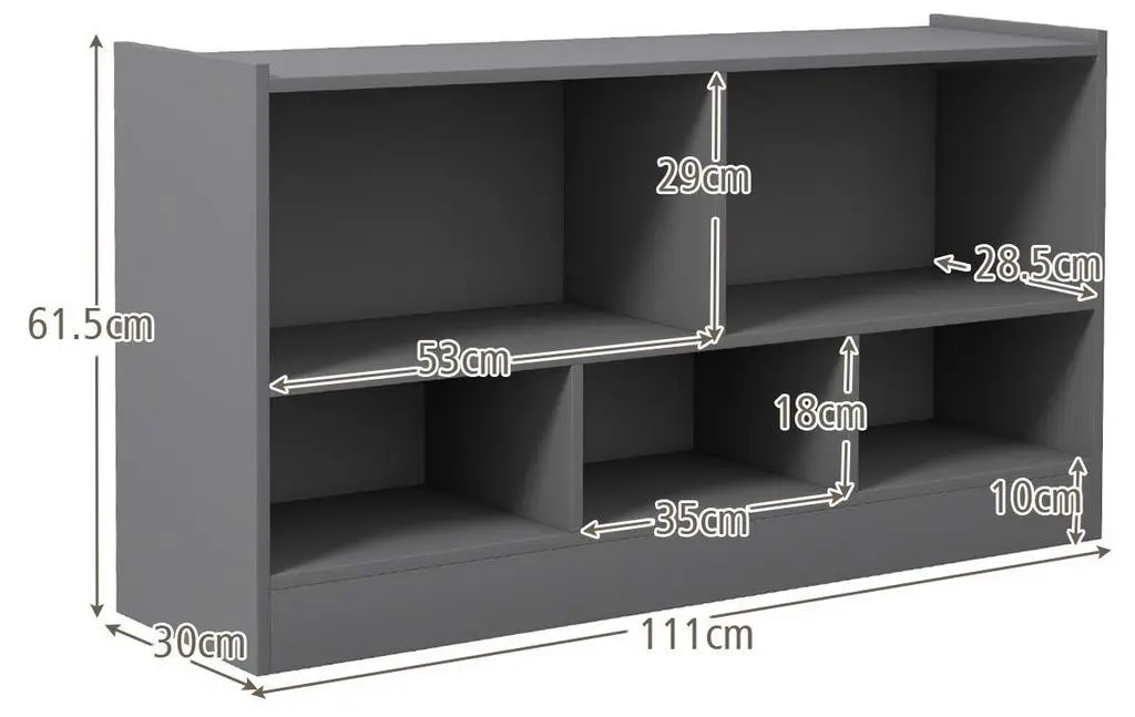 Tumbă-organizator pentru jucării Costway CB10297GR, gri pe tehnoparc.md Tumbă-organizator pentru jucării Costway CB10297GR, gri