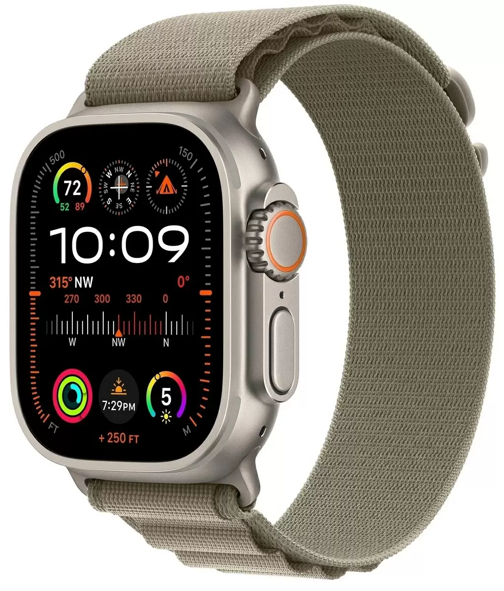 Smartwatch Apple Watch Ultra 2 GPS + Cellular 49mm Titanium Case with Olive Alpine Loop
