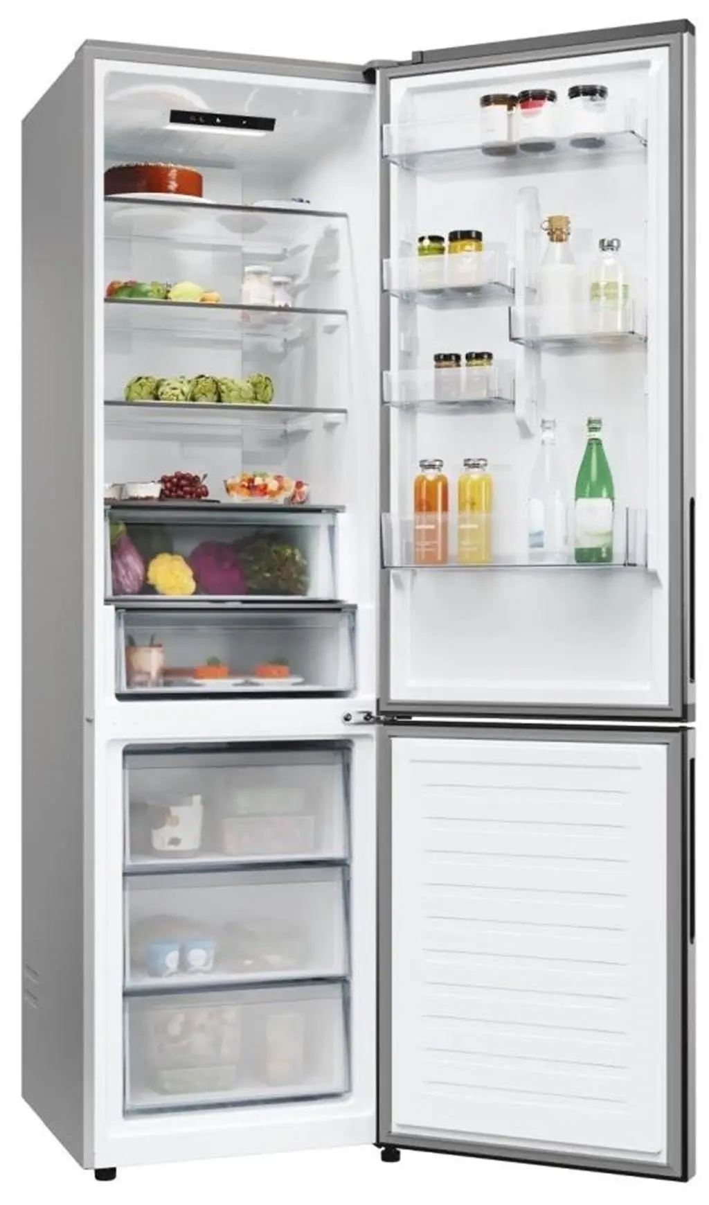 Frigider Candy ECN2CQTEX206, inox pe tehnoparc.md Frigider Candy ECN2CQTEX206, inox
