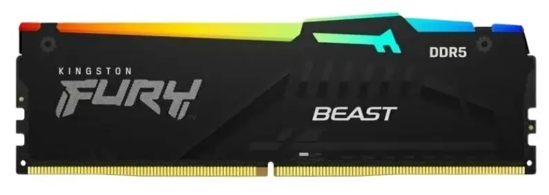 Оперативная память Kingston Fury Beast RGB 64GB (2x32GB) DDR5-6000MHz, CL40-40-40, 1.35V