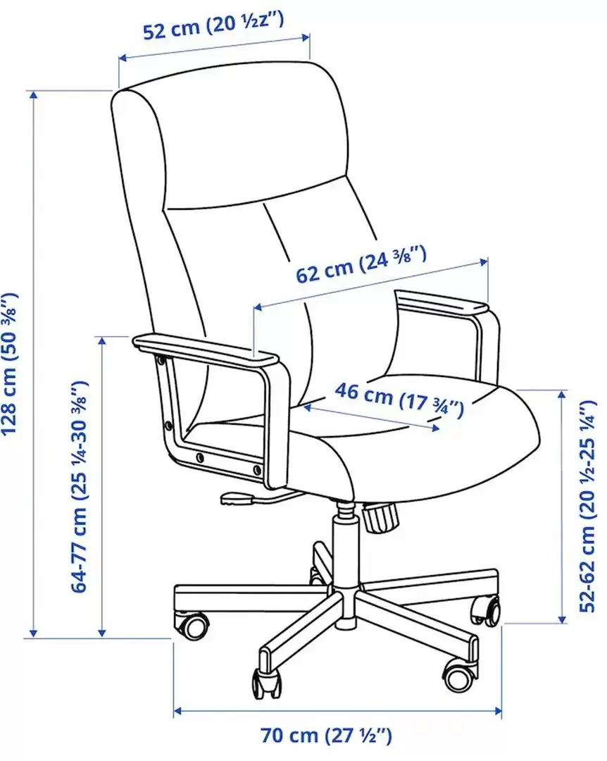 Scaun de birou IKEA Millberget, bej murum