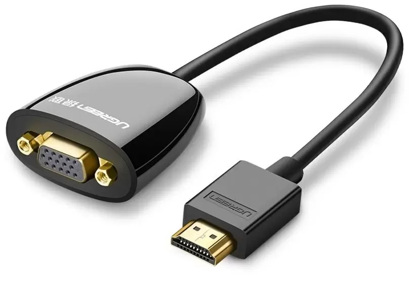 Переходник Ugreen HDMI to VGA Converter Without Audio, черный