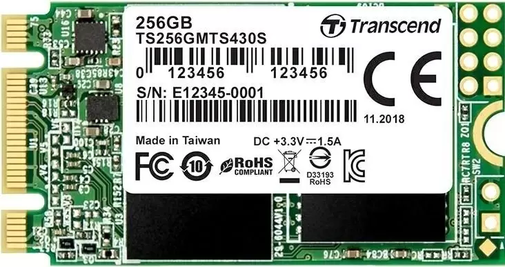 SSD накопитель Transcend 430S M.2 SATA, 128ГБ