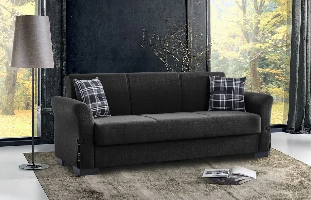 Диван Fabulous Filamingo 3-местный 58-002, темно-серый на tehnoparc.md Диван Fabulous Filamingo 3-местный 58-002, темно-серый