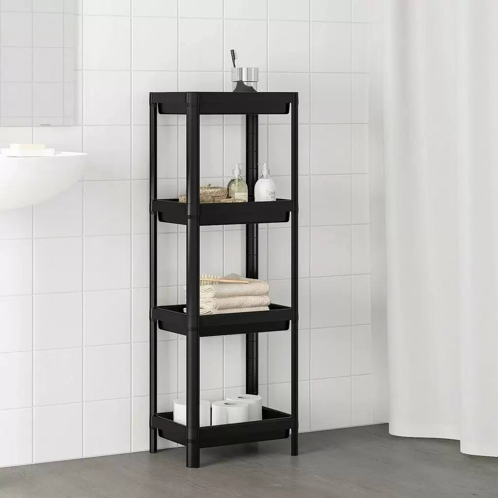 Стеллаж IKEA Vesken 36x23x100см, черный