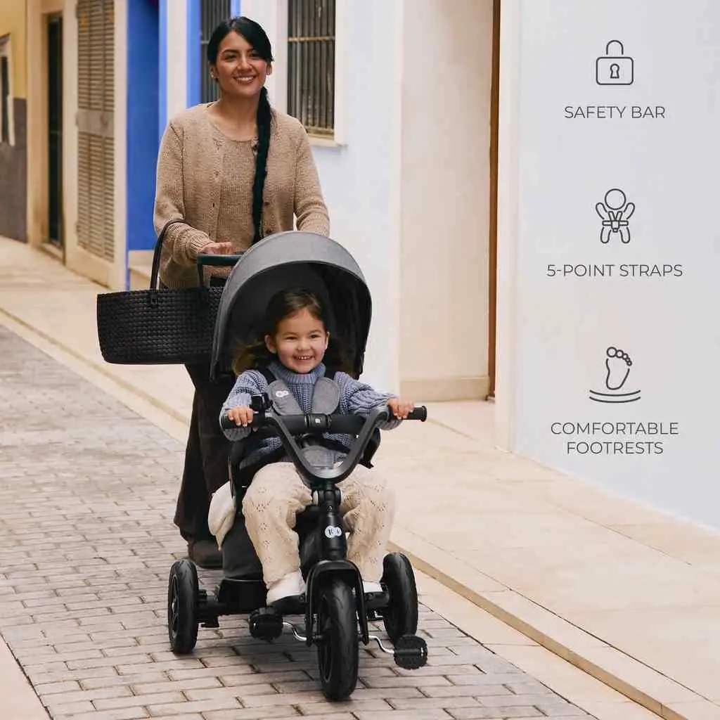 Bicicletă pentru copii KinderKraft Easytwist, gri