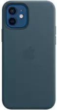 Husă de protecție Apple iPhone 12/12 Pro Leather Case with MagSafe, albastru
