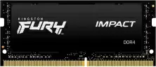 Оперативная память SO-DIMM Kingston Fury Impact 16GB DDR4-2666MHz, CL15-17-17, 1.2V