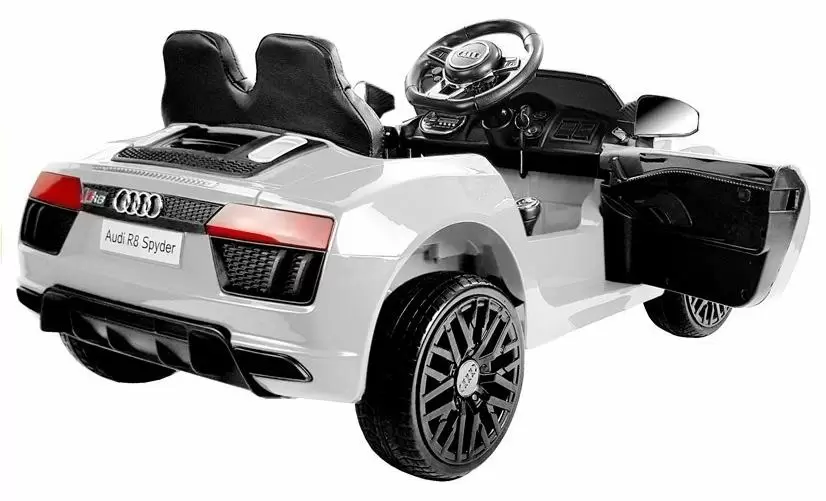 Mașină electrică Lean Cars Audi R8 Spyder, alb