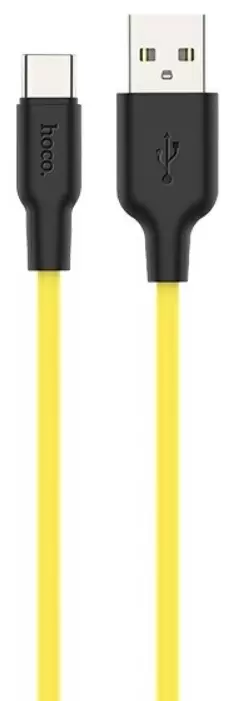 USB Кабель Hoco X21 Plus for Type-C, черный/желтый
