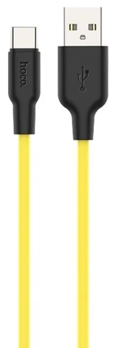 Cablu USB Hoco X21 Plus for Type-C, negru/galben