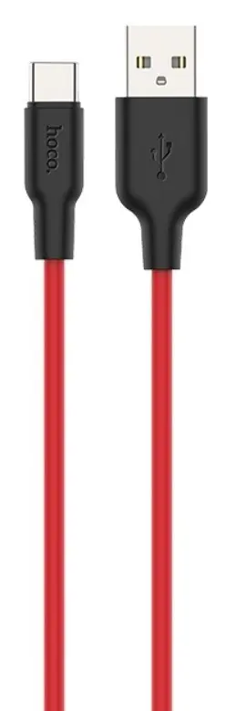USB Кабель Hoco X21 Plus for Type-C, черный/красный