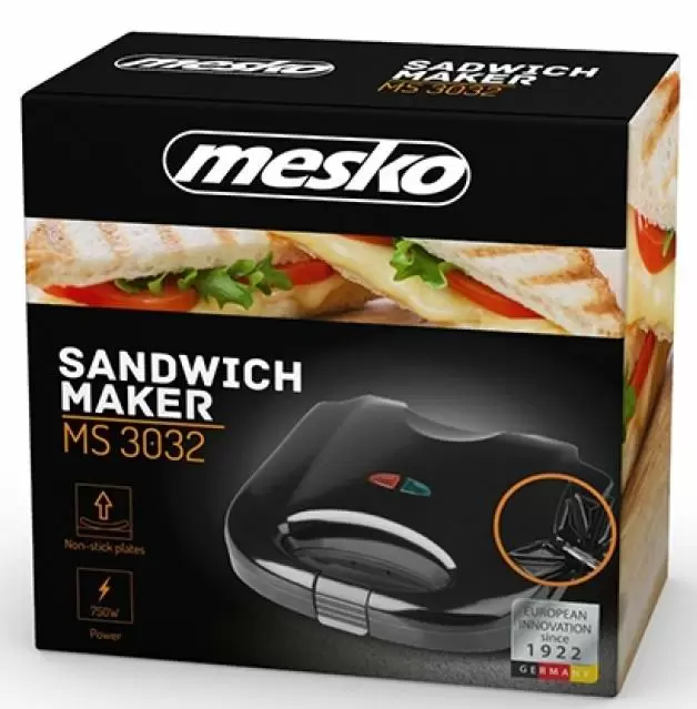 Aparat pentru preparat sandwich Mesko MS-3032, negru