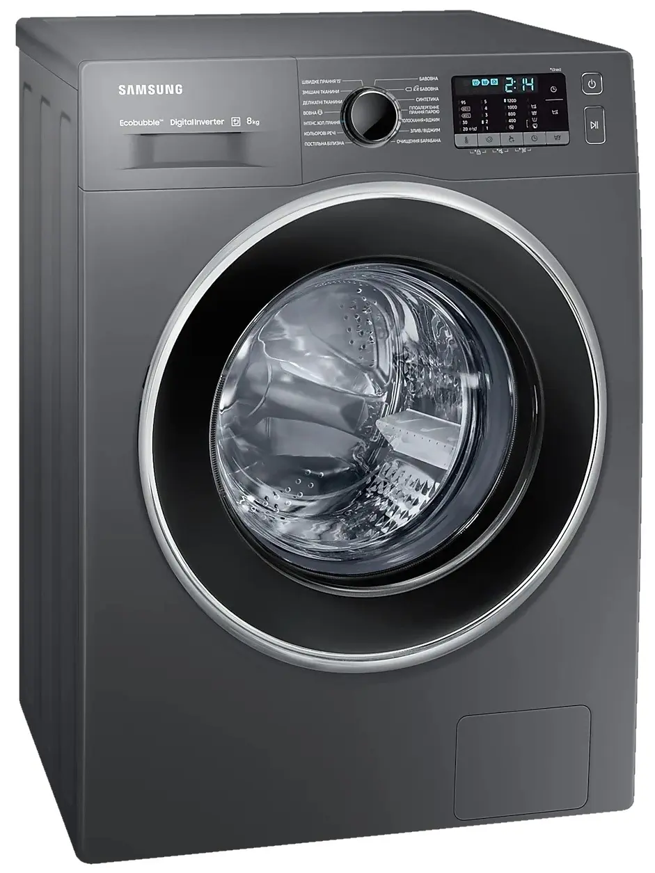 Стиральная машина Samsung WW80J52K0HX/CE, нержавеющая сталь на tehnoparc.md Стиральная машина Samsung WW80J52K0HX/CE, нержавеющая сталь
