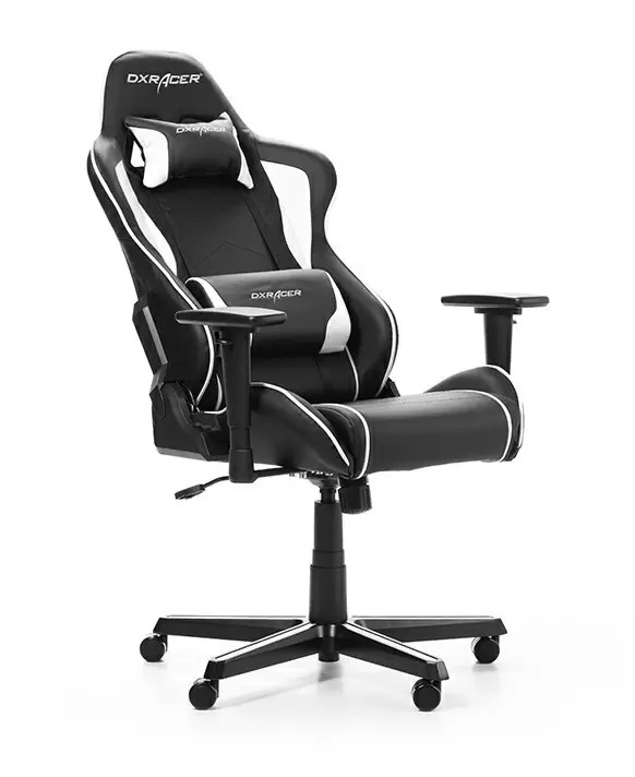 Scaun de birou DXRacer GC-F08-NW, negru/alb