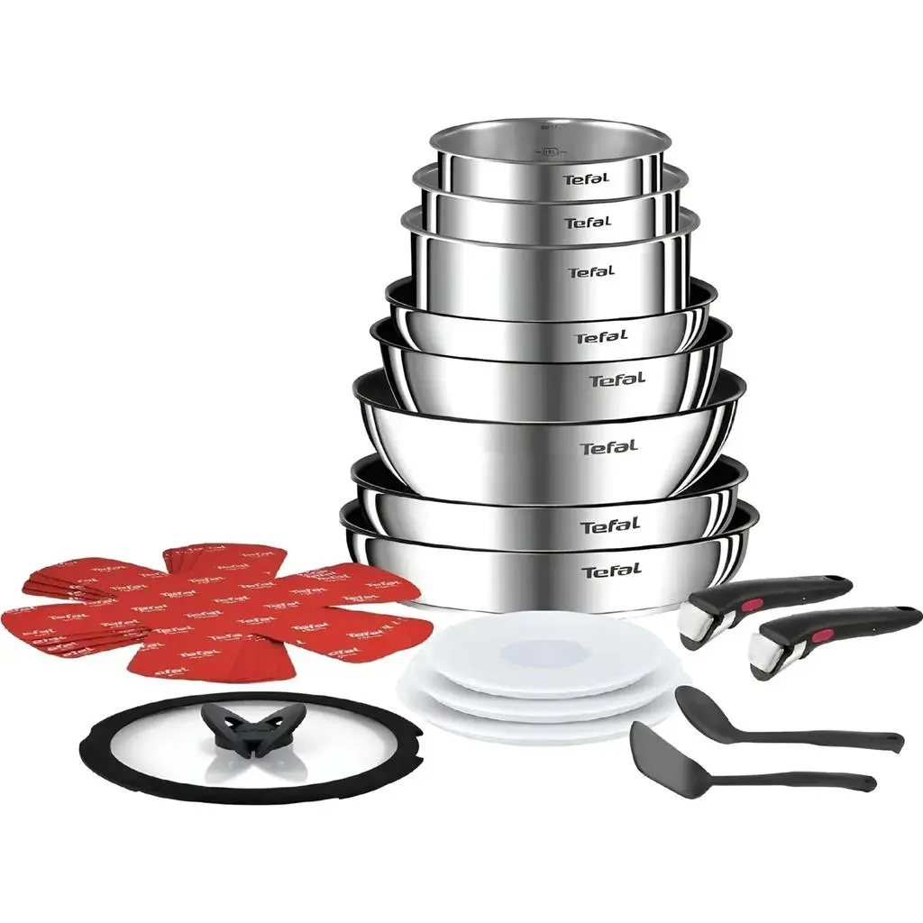 Set vase de gatit Tefal L897SJ04, argintiu pe tehnoparc.md Set vase de gatit Tefal L897SJ04, argintiu