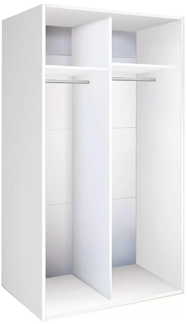 Dulap-cupe Modern Braun Top 2 120x210x60cm 2 oglinzi, alb