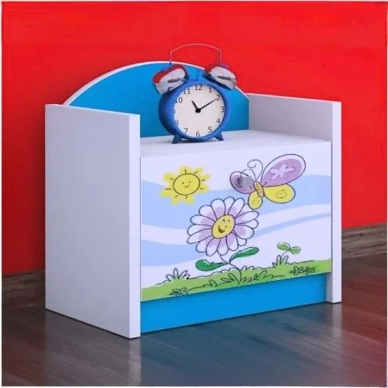 Noptieră Happy Babies Happy SZN02 Flower And Butterfly, alb/albastru pe tehnoparc.md Noptieră Happy Babies Happy SZN02 Flower And Butterfly, alb/albastru