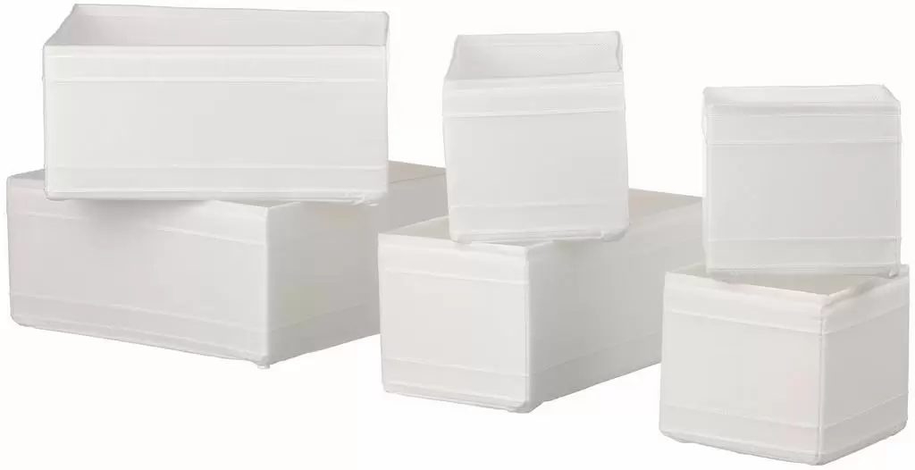 Set cutii de depozitare IKEA Skubb, alb