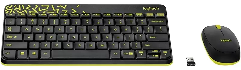 Комплект Logitech Wireless Combo MK240, черный/желтый