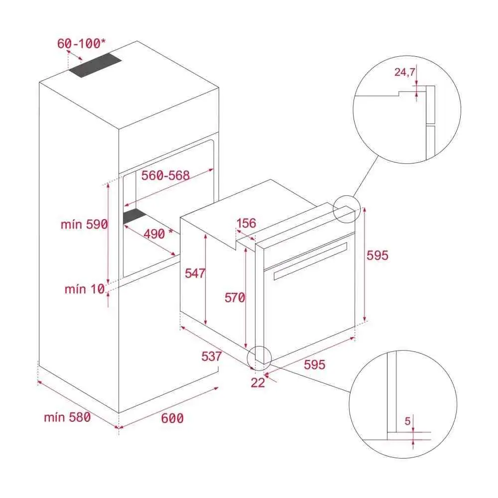 Cuptor electric Teka HSB 6350 SS, inox
