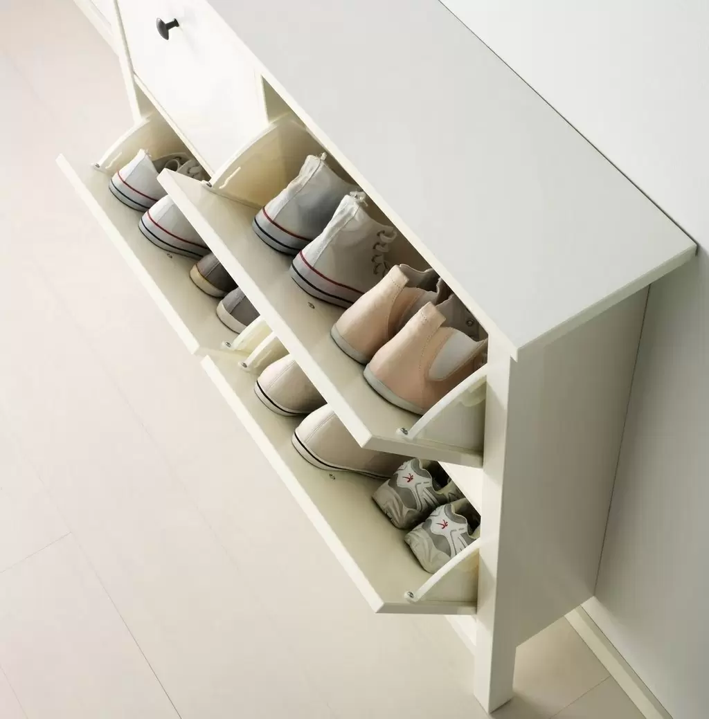 Тумба для обуви IKEA Hemnes 4 отделения 107x101см, белый