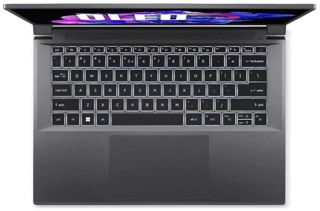 Ноутбук Acer Swift X 14 NX.KEUEU.005 (14.5"/WQXGA/Core i5-13500H/16ГБ/512ГБ/GeForce RTX 3050 6ГБ GDDR6/W11H), серый