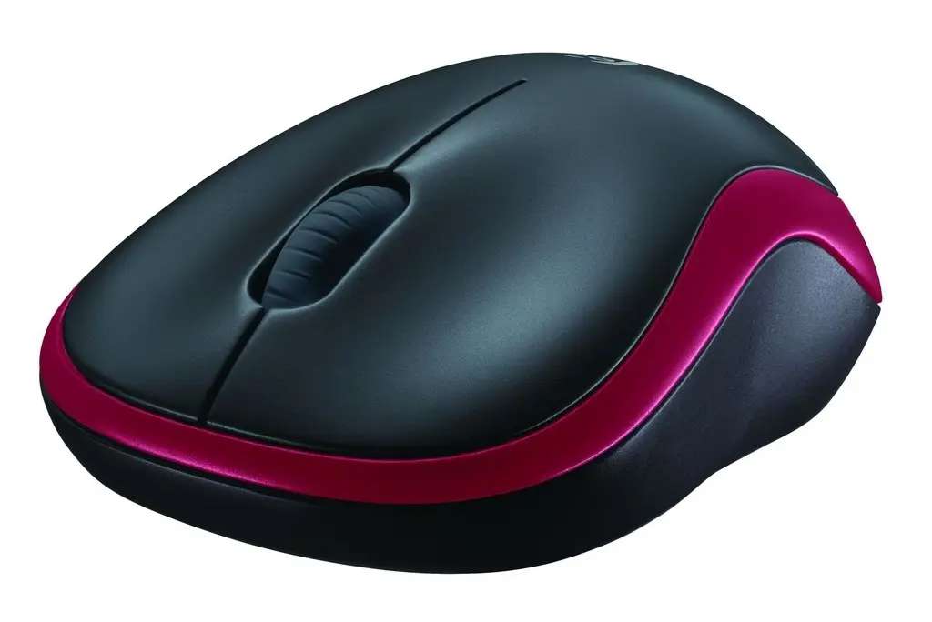 Мышка Logitech Wireless Mouse M185, красный