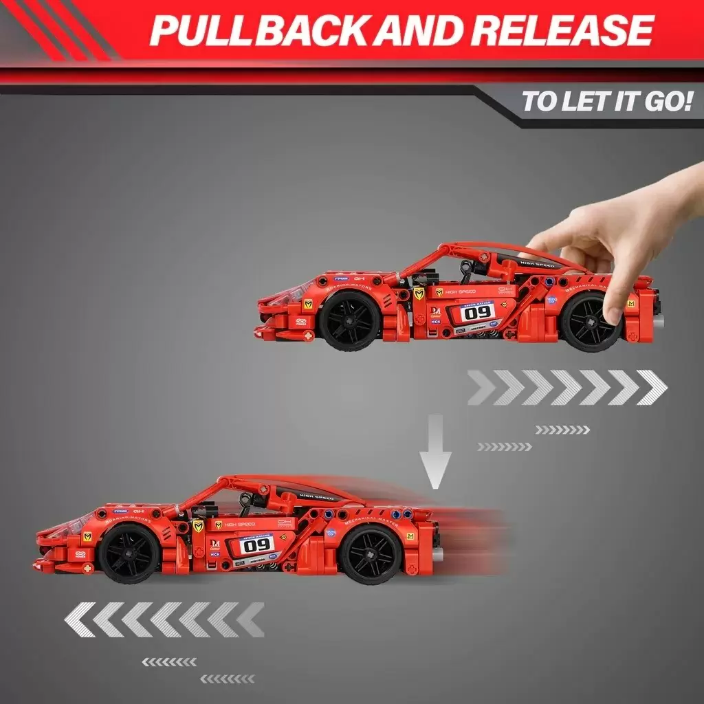 Конструктор XTech Pull Back Red Racer 437 дет.