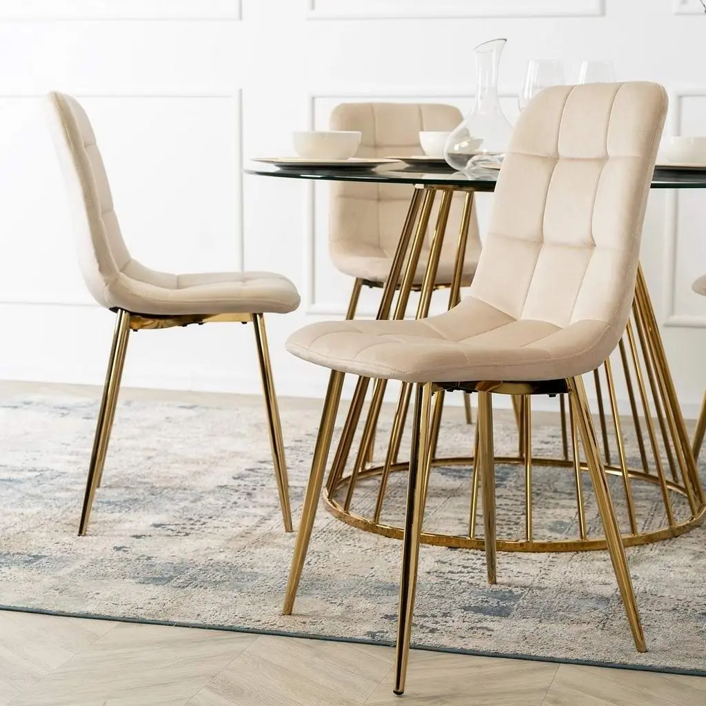 Scaun Mebel Elite York, cremă/auriu