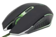 Мышка Gembird MUSG-001-G, черный/зеленый