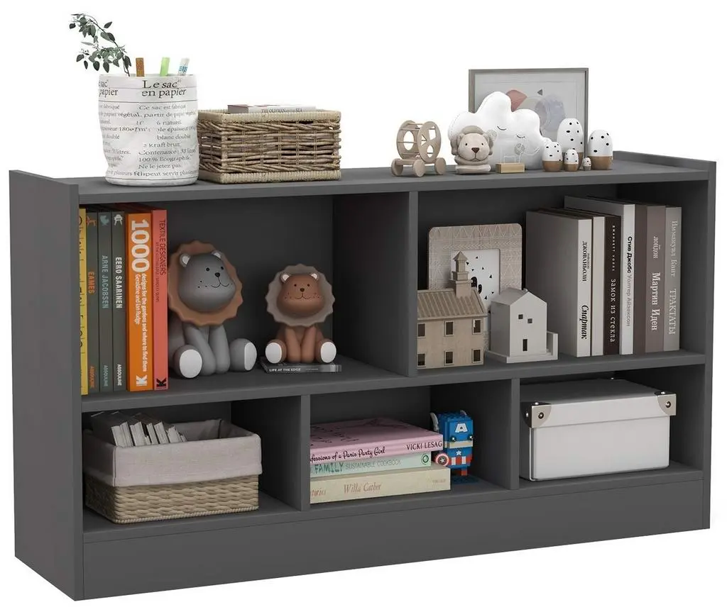Tumbă-organizator pentru jucării Costway CB10297GR, gri pe tehnoparc.md Tumbă-organizator pentru jucării Costway CB10297GR, gri