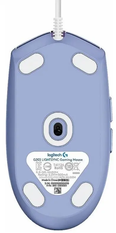 Mouse Logitech G203 Lightsync, liliac